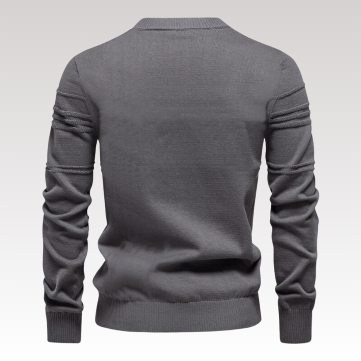 David  | Stylish Textured Crew Neck Sweater For Men
