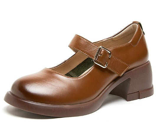 Agnes | Leather Mary Janes
