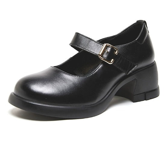 Agnes | Leather Mary Janes