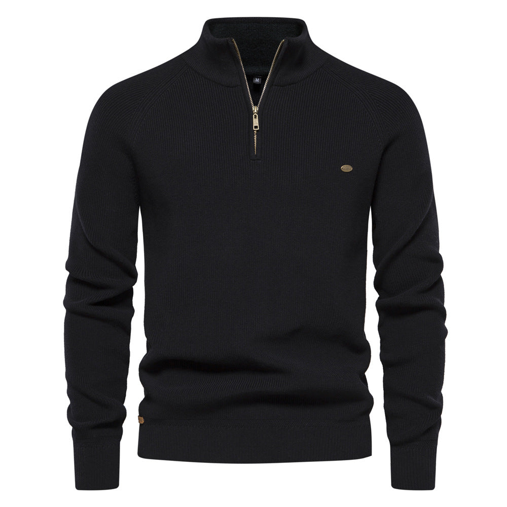 Ryan | Stylish Zip-Up Ribbed Sweater For Men