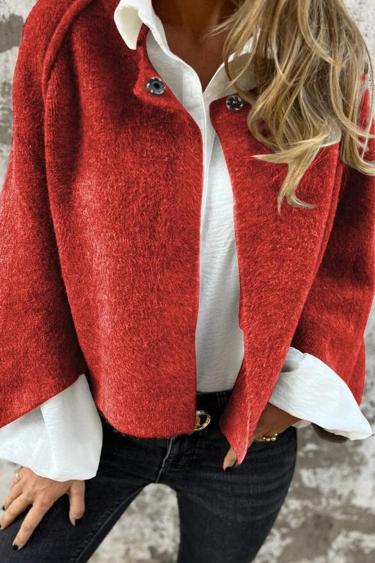 Elise - Short Cardigan with Chic Flared Sleeves