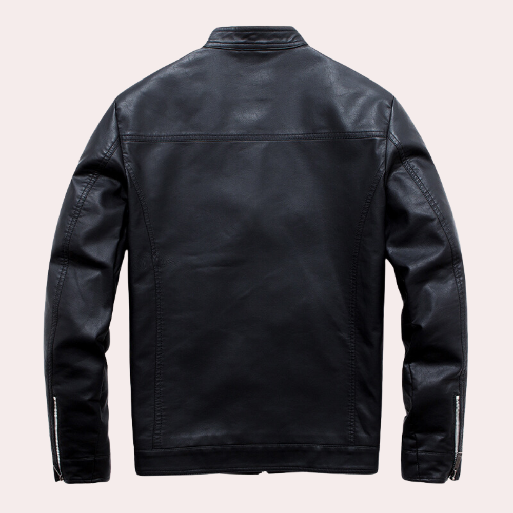 Magnus  | Sleek Leather Biker Jacket For Men