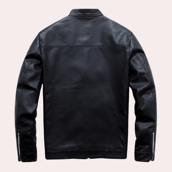 Magnus  | Sleek Leather Biker Jacket For Men