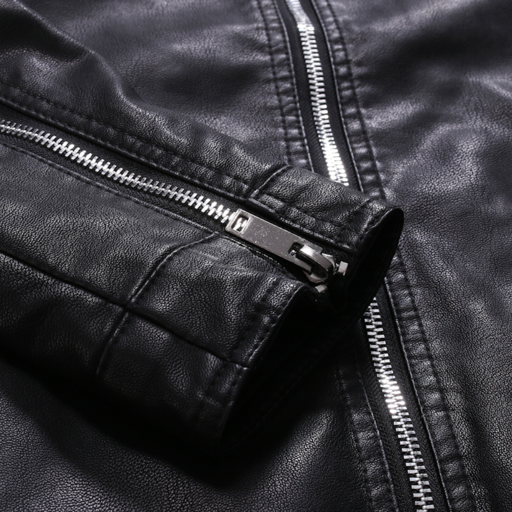 Magnus  | Sleek Leather Biker Jacket For Men