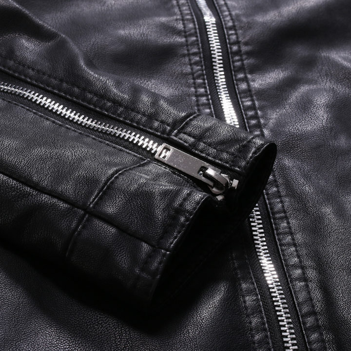 Magnus  | Sleek Leather Biker Jacket For Men