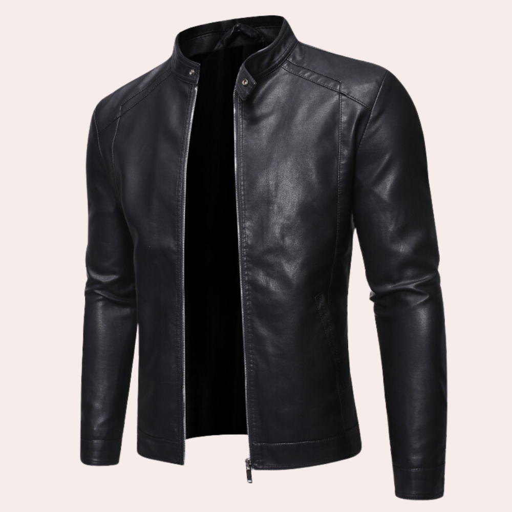 Magnus  | Sleek Leather Biker Jacket For Men