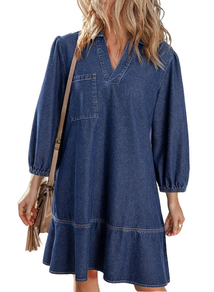Sofia® | Denim Dress - Casual Babydoll