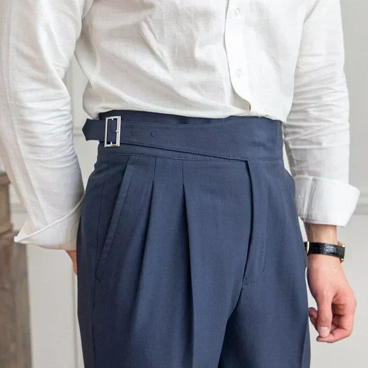 Lincoln | Pleated High-Waist Trousers For Men