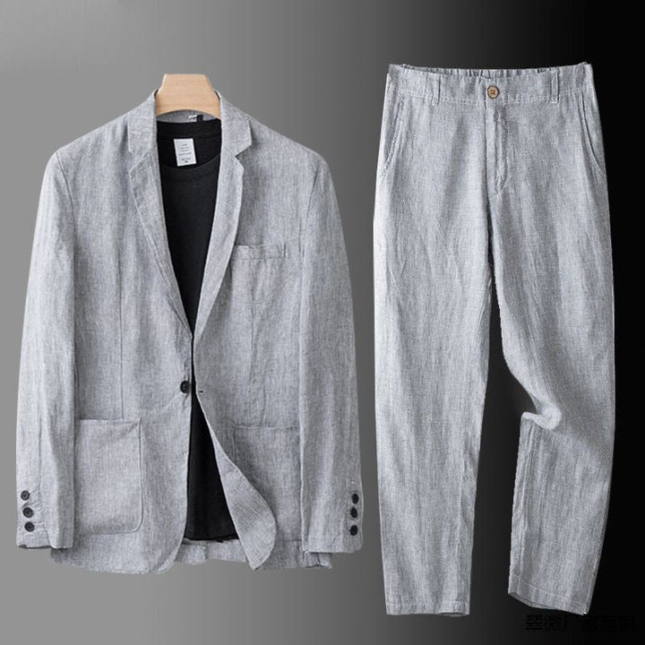 Yvan | Stylish Linen Blazer Trouser Set For Men