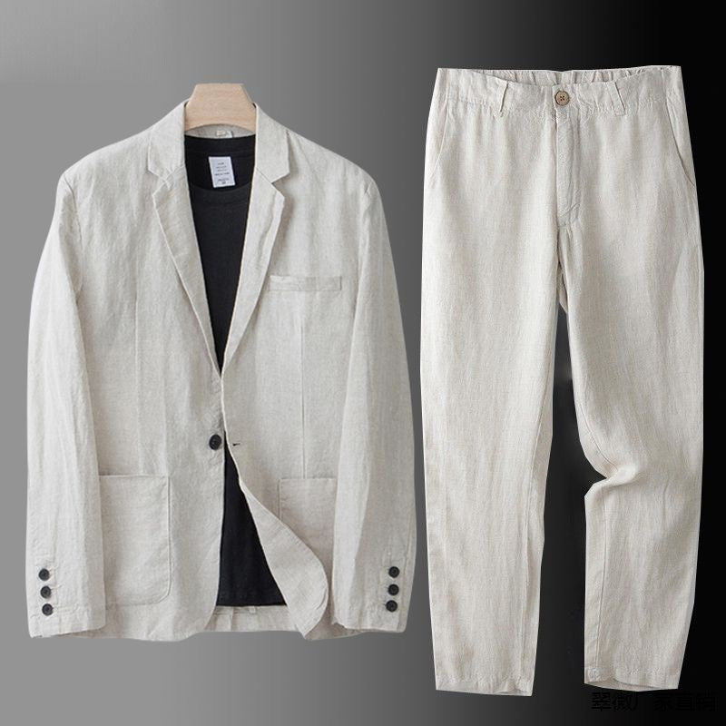 Yvan | Stylish Linen Blazer Trouser Set For Men