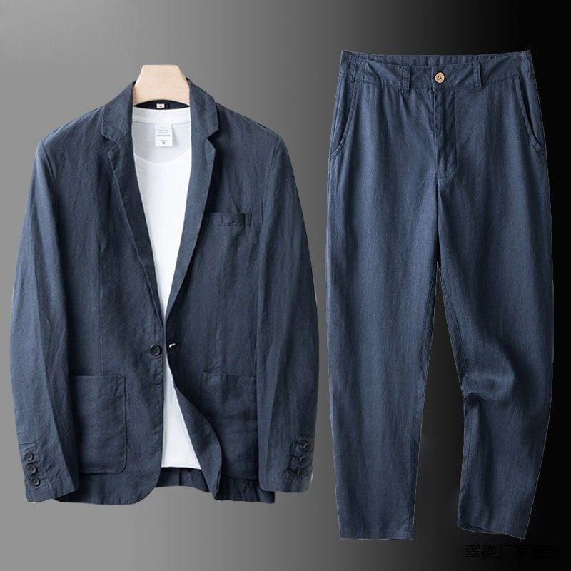 Yvan | Stylish Linen Blazer Trouser Set For Men