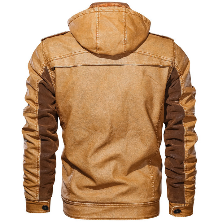 Louie  | Stylish Leather Hoodie Jacket For Men
