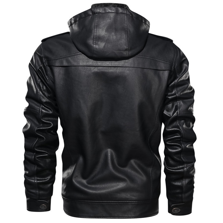 Louie  | Stylish Leather Hoodie Jacket For Men