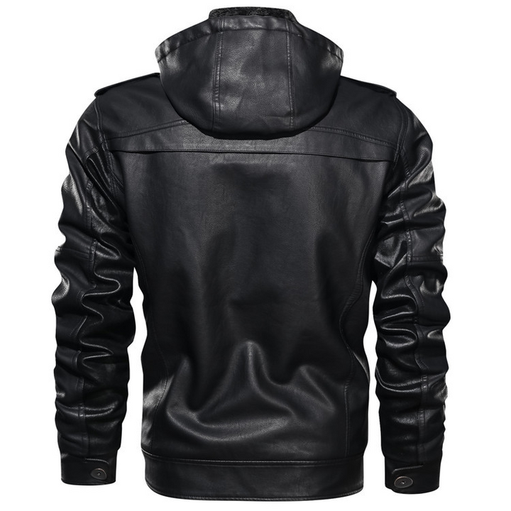 Louie  | Stylish Leather Hoodie Jacket For Men