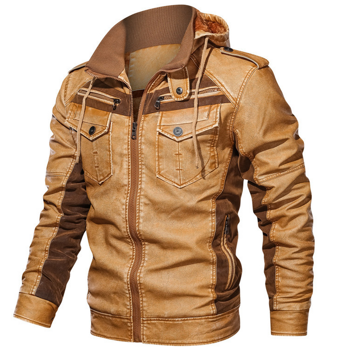 Louie  | Stylish Leather Hoodie Jacket For Men