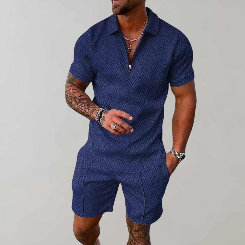 Lachlan | Stylish Men's Zipper Polo Set For Men