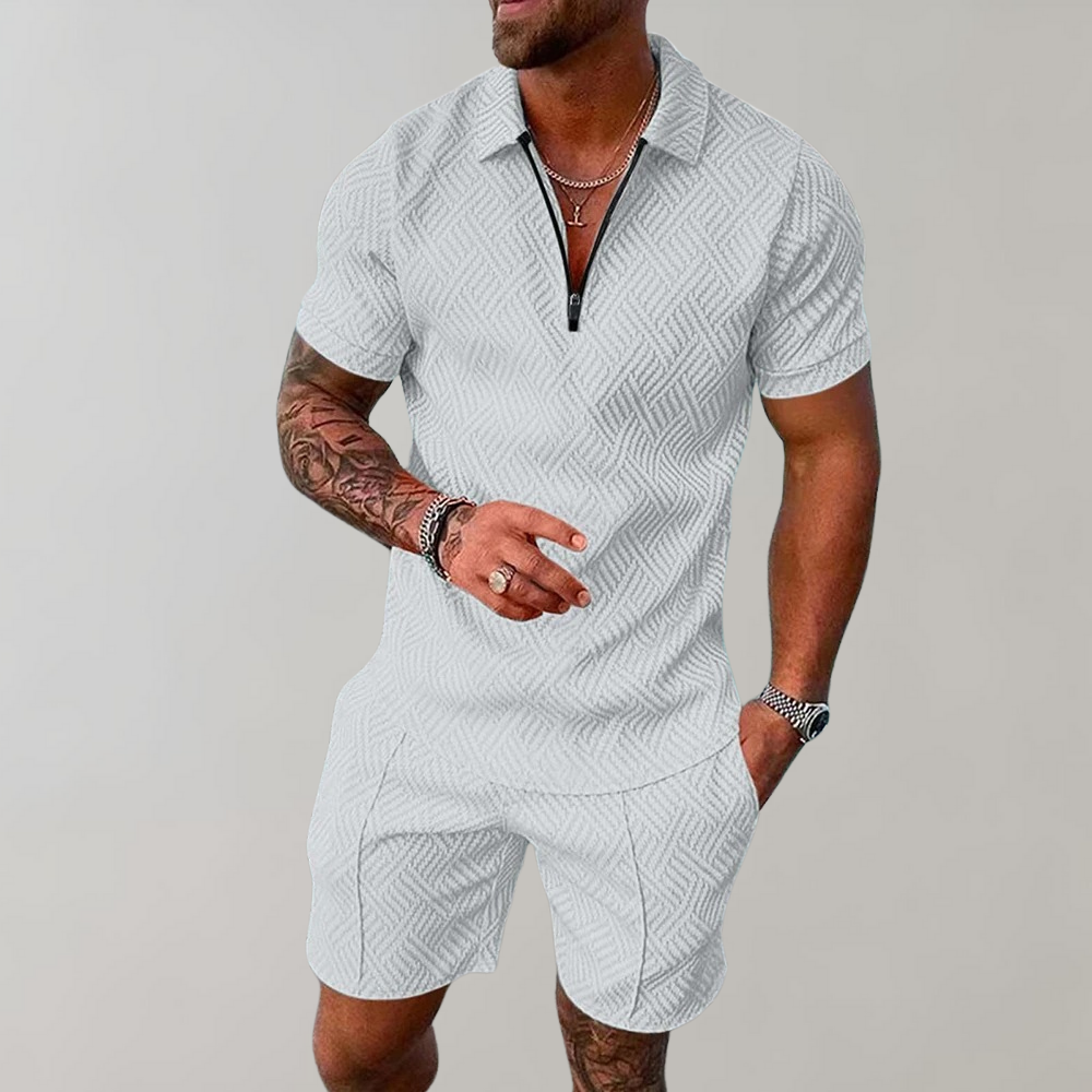 Lachlan | Stylish Men's Zipper Polo Set For Men
