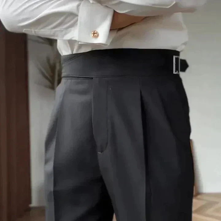 Lincoln | Pleated High-Waist Trousers For Men