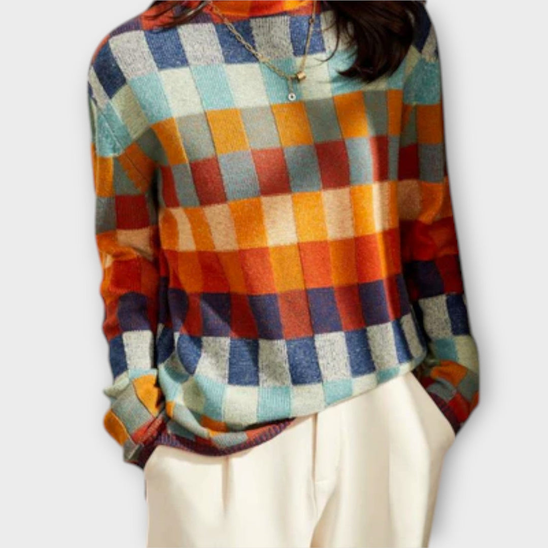 Patchwork Turtleneck