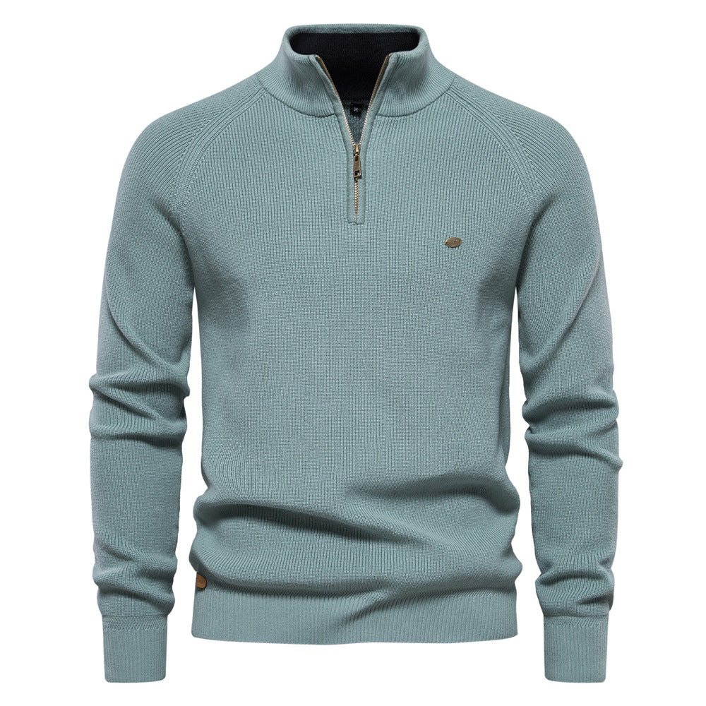 Ryan | Stylish Zip-Up Ribbed Sweater For Men