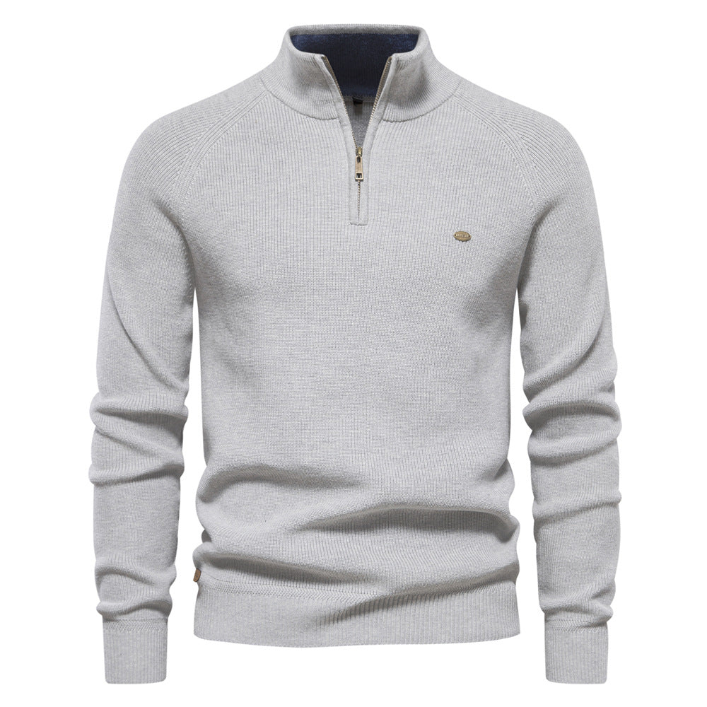 Ryan | Stylish Zip-Up Ribbed Sweater For Men