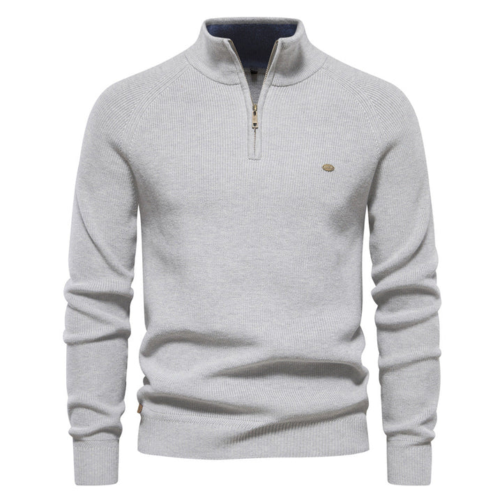 Ryan | Stylish Zip-Up Ribbed Sweater For Men