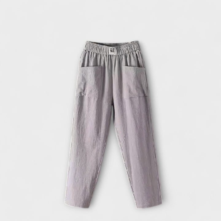 Cotton and linen trousers