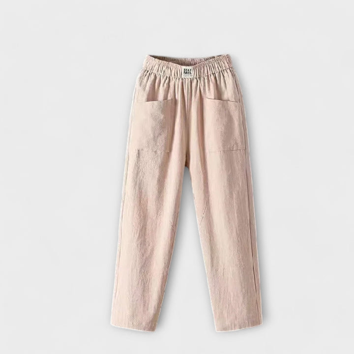 Cotton and linen trousers