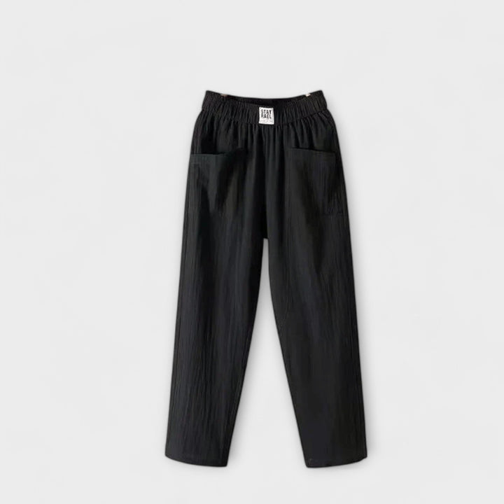 Cotton and linen trousers