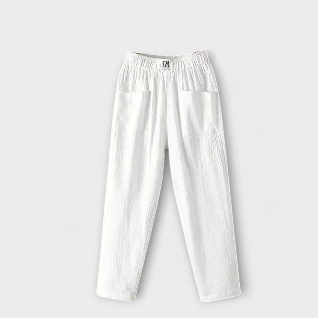 Cotton and linen trousers