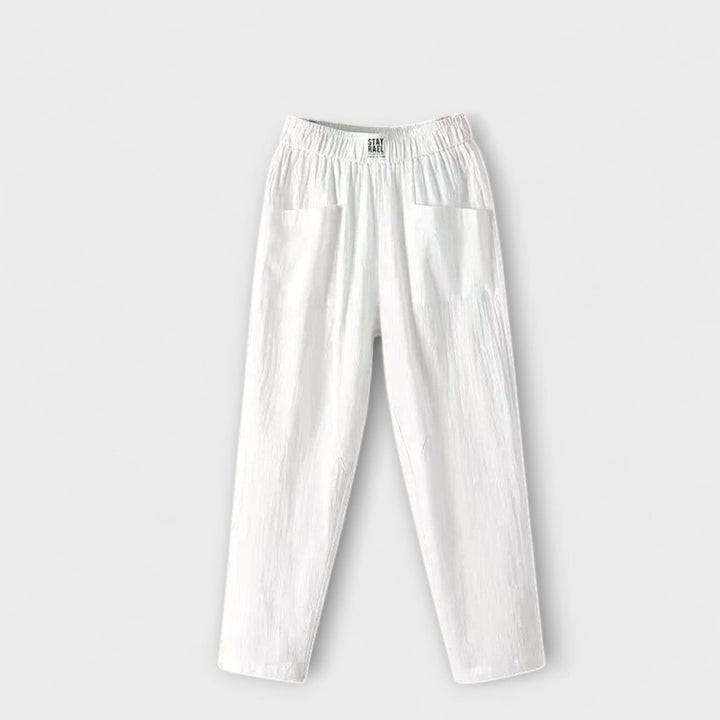 Cotton and linen trousers