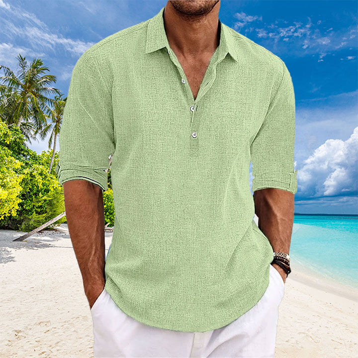 Tyler |  Casual Linen Long Sleeve Shirt For Men