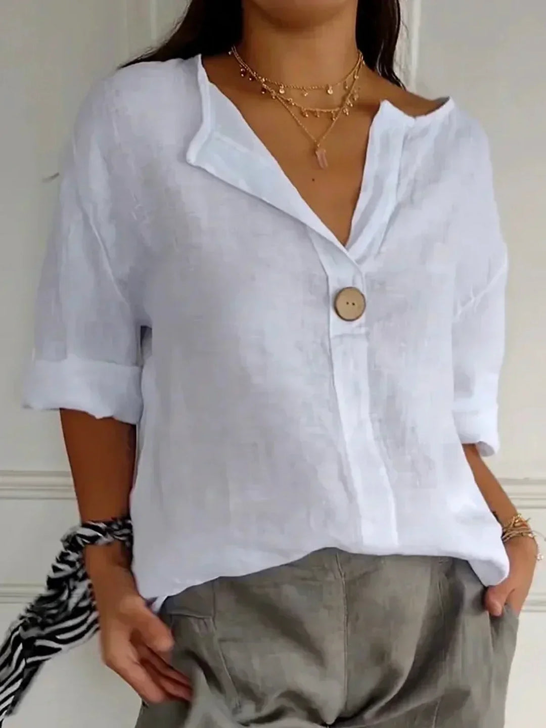 Mira™ | Casual V-Neck Blouse