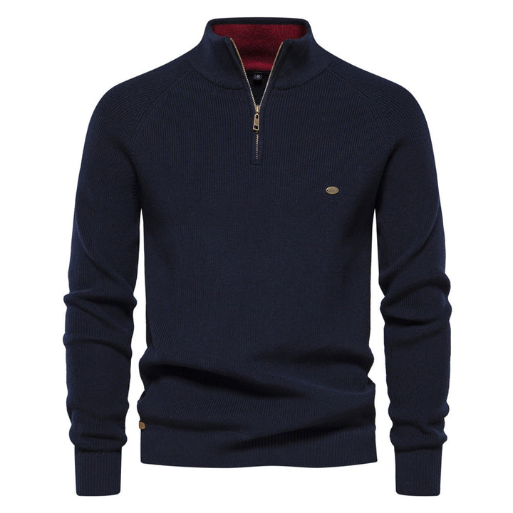 Ryan | Stylish Zip-Up Ribbed Sweater For Men