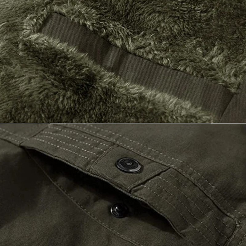 Vincent | Stylish Fleece Lining Military Jacket For Men