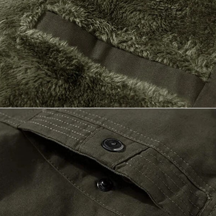 Vincent | Stylish Fleece Lining Military Jacket For Men