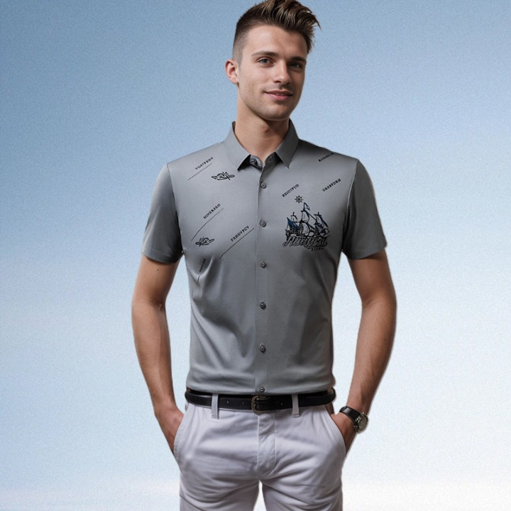 Owen | Stylish Graphic Short-Sleeve Polo Shirt For Men