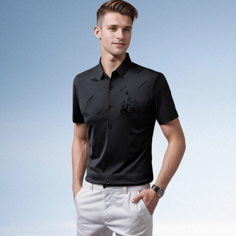 Owen | Stylish Graphic Short-Sleeve Polo Shirt For Men