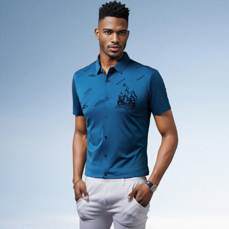 Owen | Stylish Graphic Short-Sleeve Polo Shirt For Men