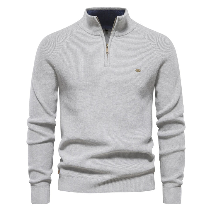 Felix | Zip-Up Ribbed Sweater For Men