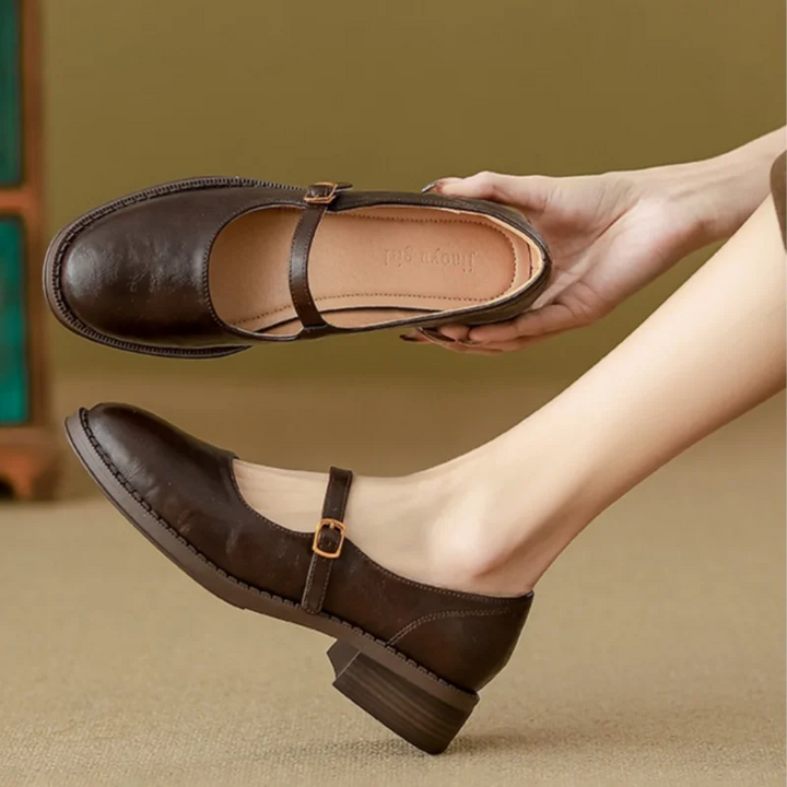 Lora | Classic Comfort Mary Janes Made Of Leather