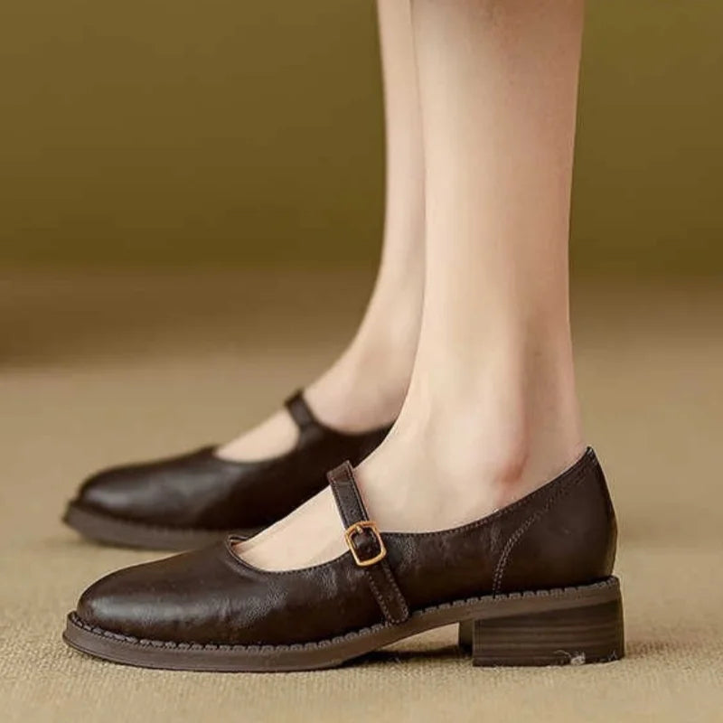 Lora | Classic Comfort Mary Janes Made Of Leather