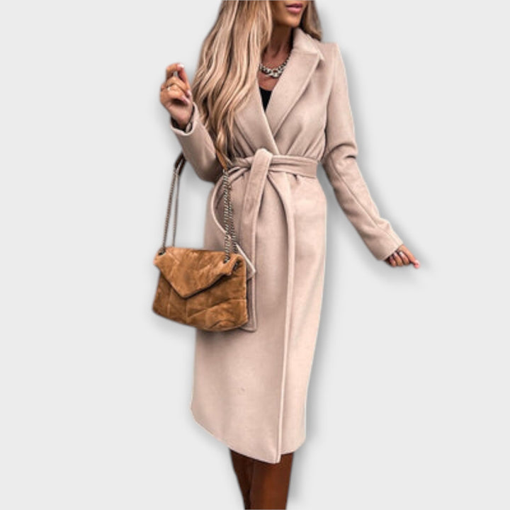 Chic Long Coat with Belt