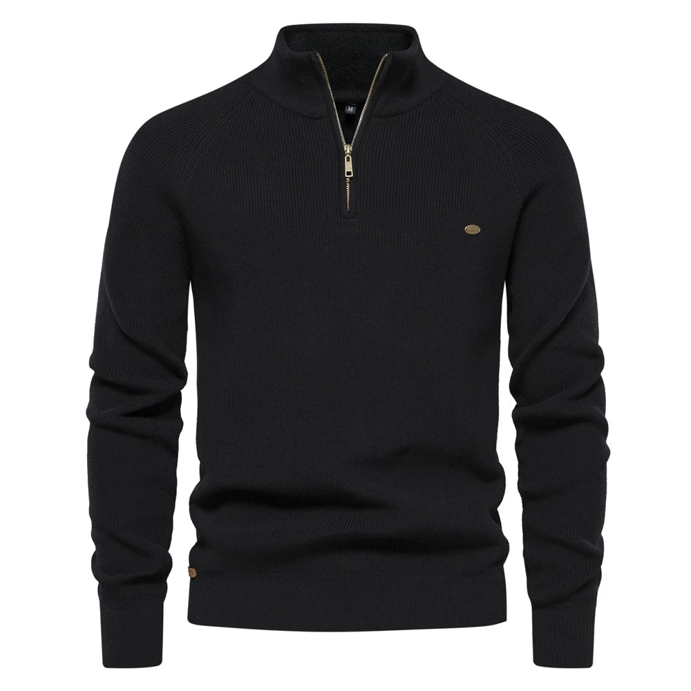 Felix | Zip-Up Ribbed Sweater For Men