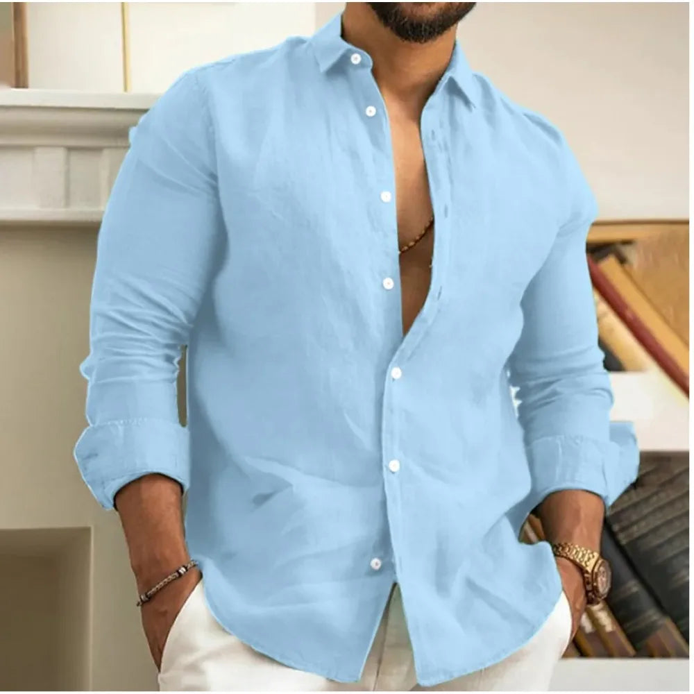 Wesly | Linen Beach Shirt For Men