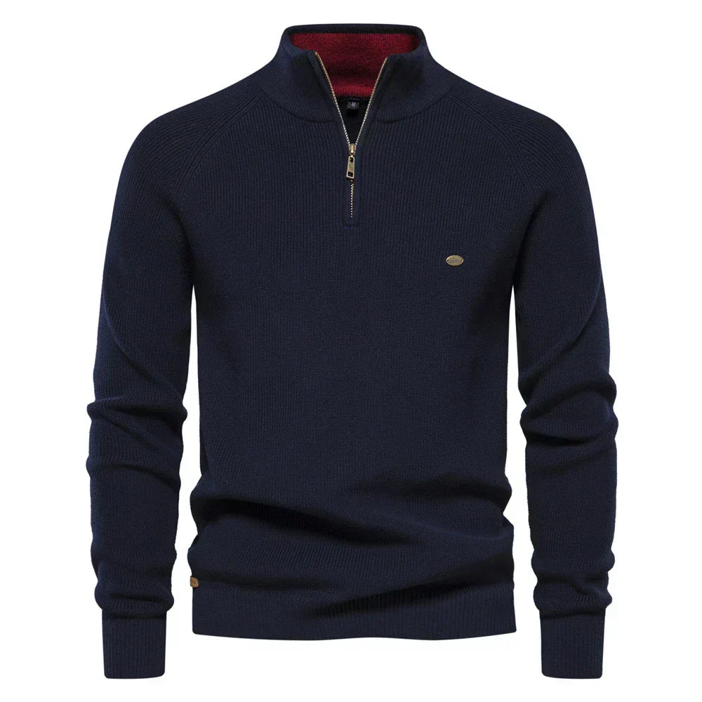 Felix | Zip-Up Ribbed Sweater For Men