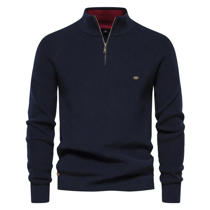 Felix | Zip-Up Ribbed Sweater For Men