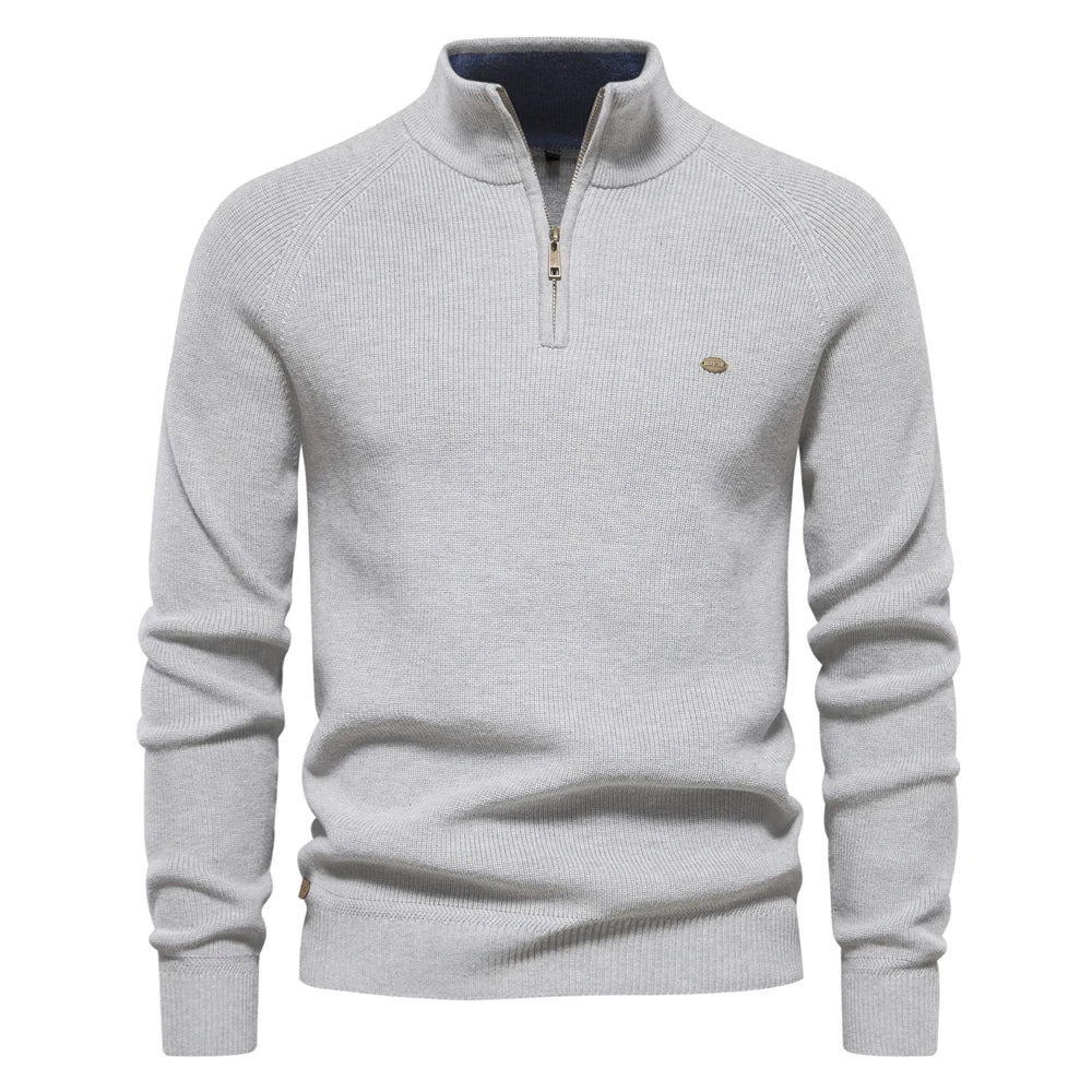 Felix | Zip-Up Ribbed Sweater For Men