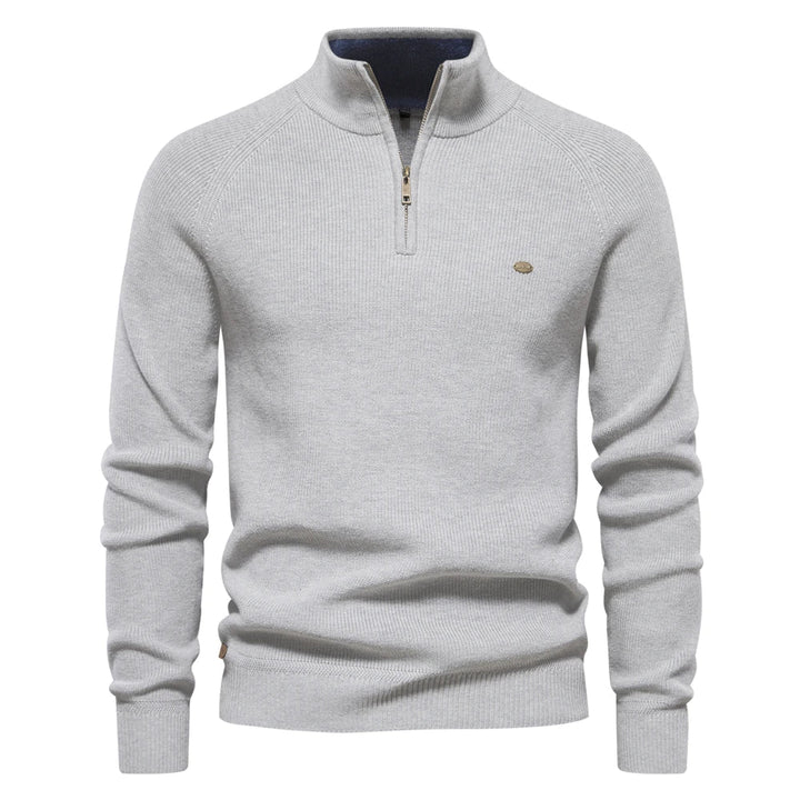 Felix | Zip-Up Ribbed Sweater For Men