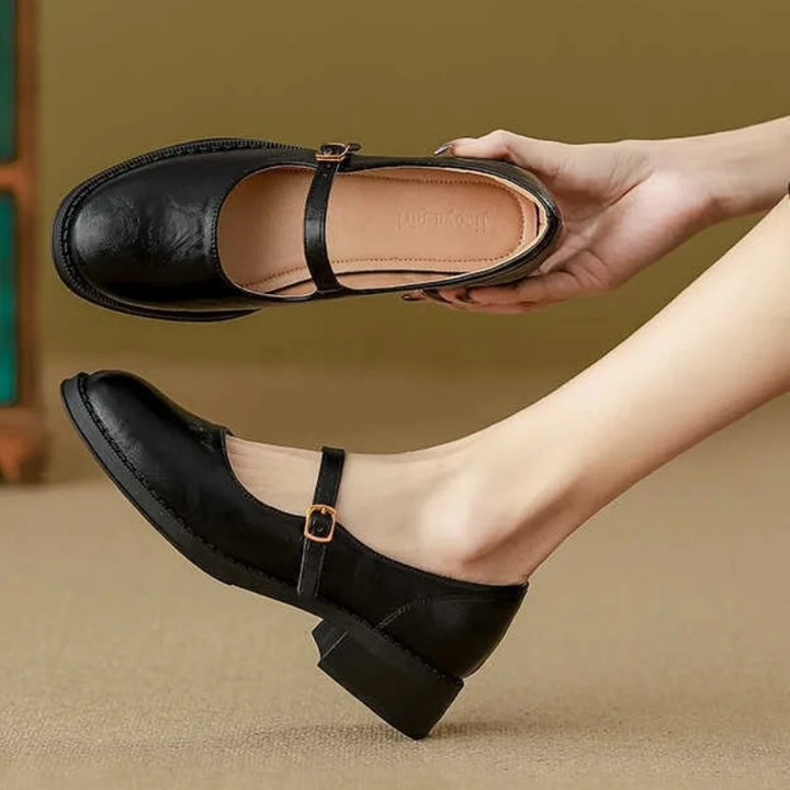 Lora | Classic Comfort Mary Janes Made Of Leather